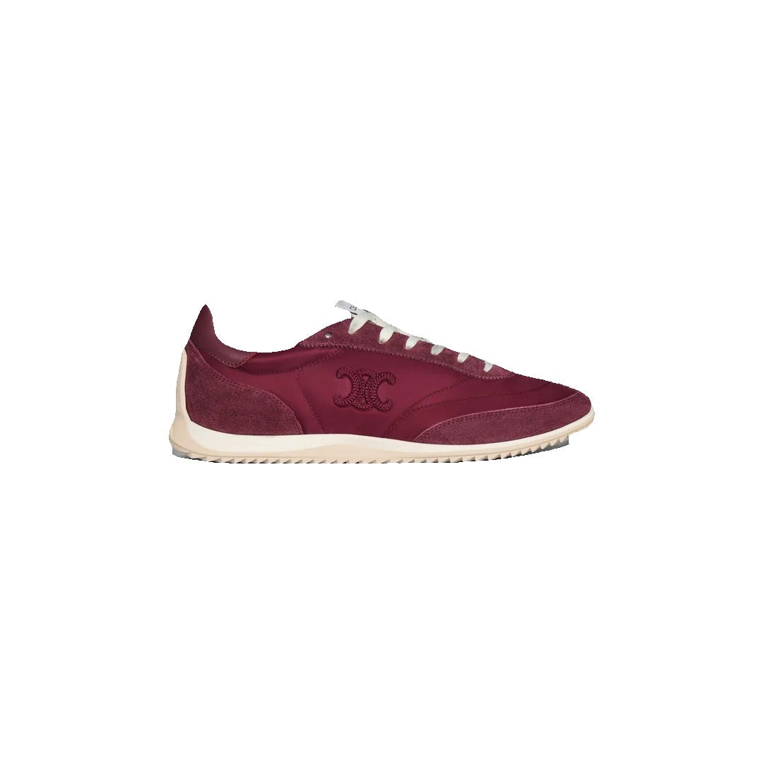 Celine Racer Nylon Suede Sneaker - Burgundy