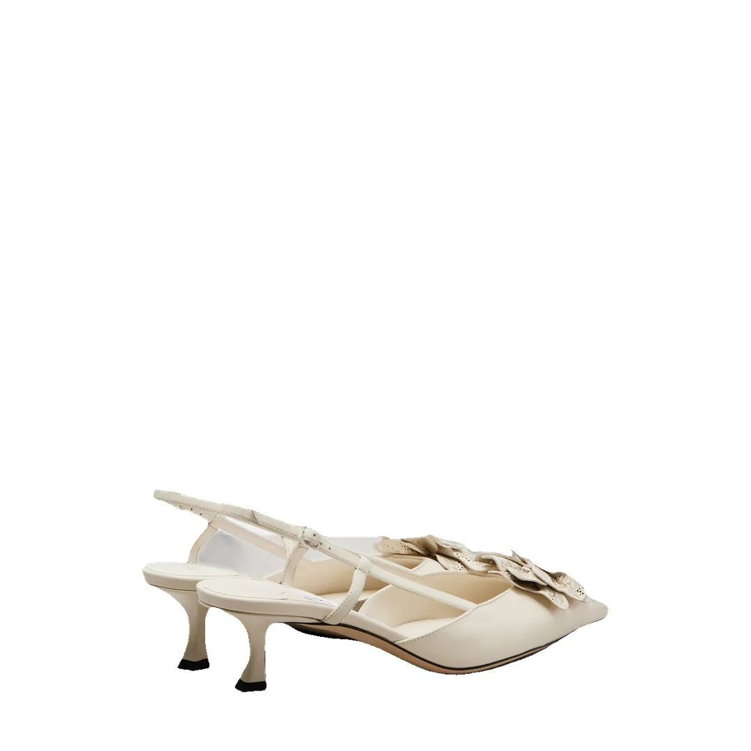 Jimmy Choo Mimmi Lace-Flower Pumps - White