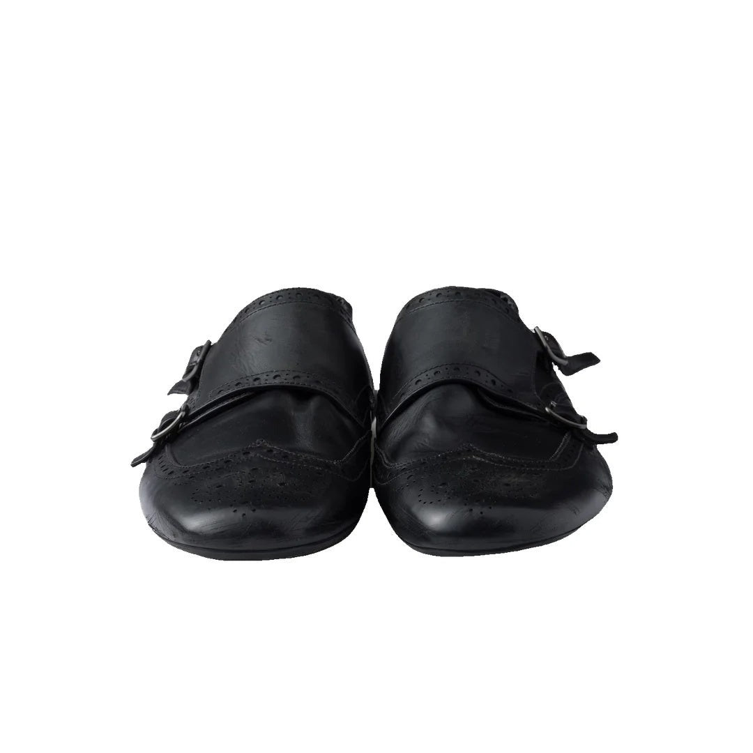 Prada Shuffle Monk Strap Shoes - Black