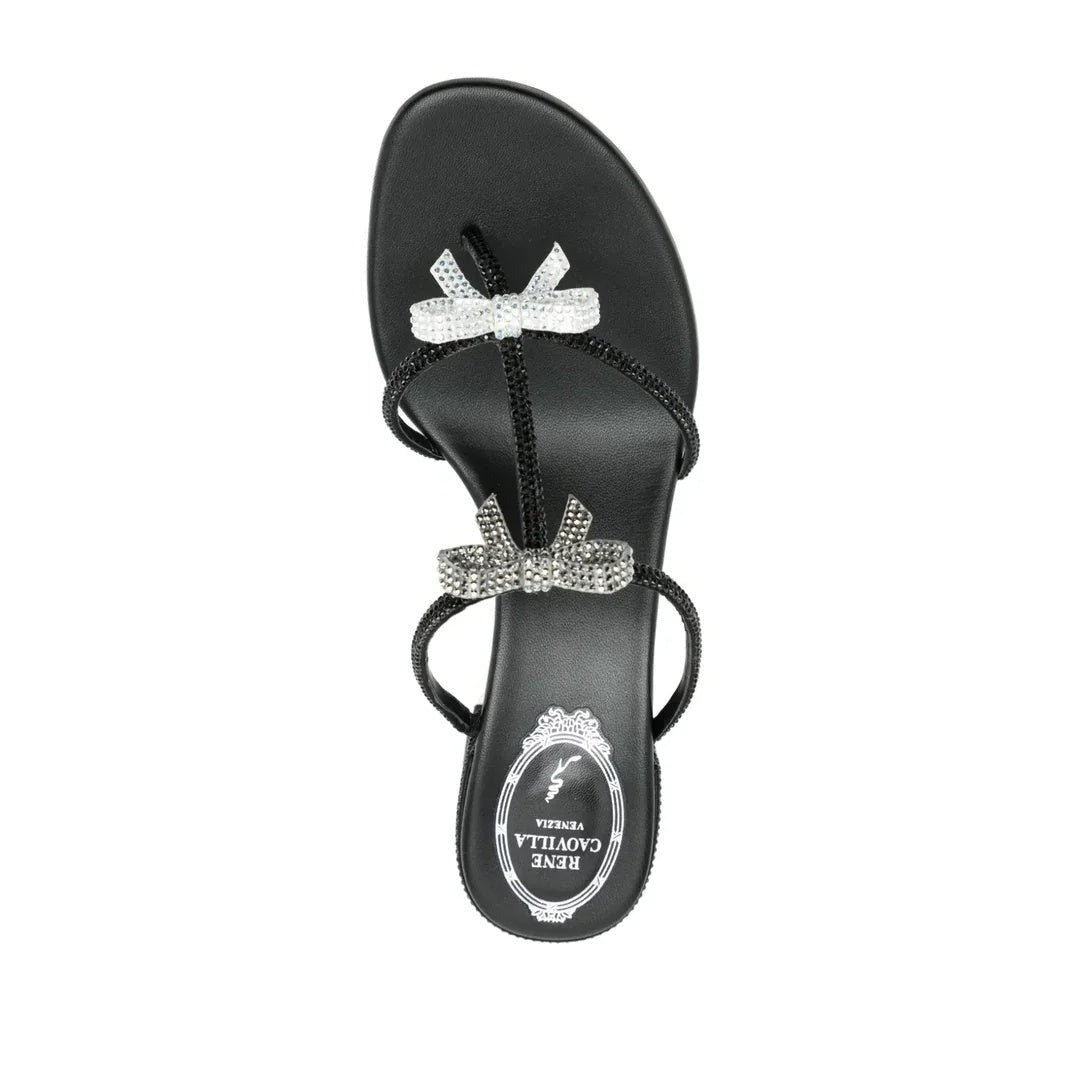 René Caovilla Caterina Blush Sandal 80 - Black