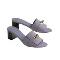 Hermès Hermes Calfskin Gigi 50 Sandal Gold - Light Purple/Lilac