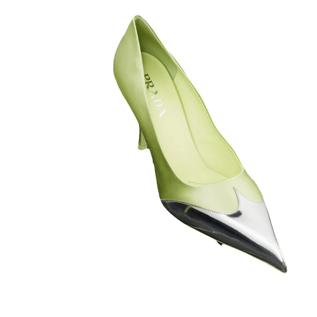Prada Canvas Pumps - Light Green/Lime