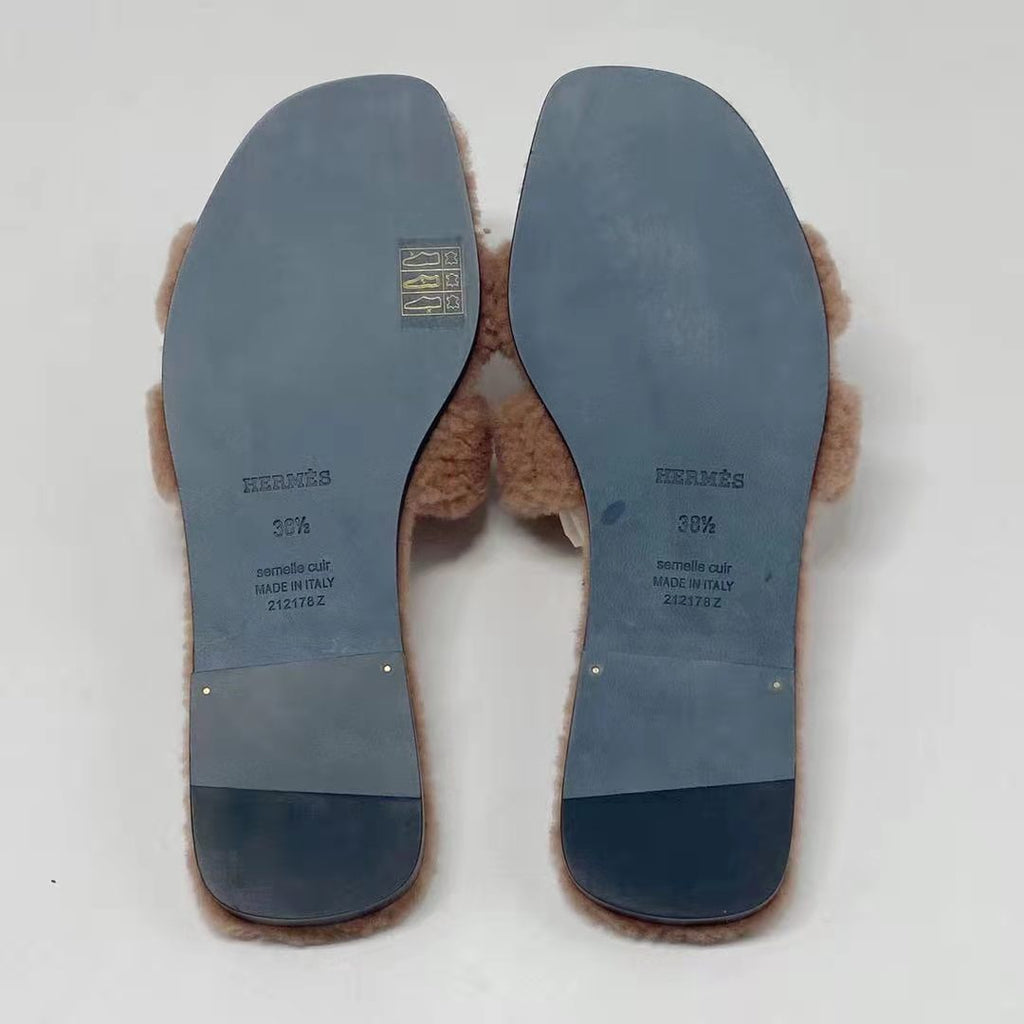 HERMES SANDAL ORAN PEAU LANIENEE ROSE AUBE