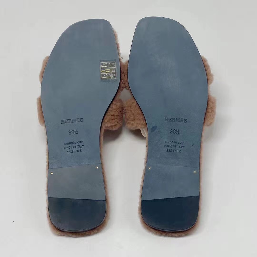 HERMES SANDAL ORAN PEAU LANIENEE ROSE AUBE