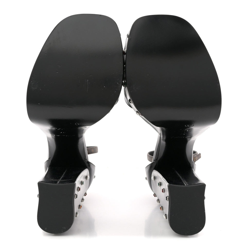 VERSACE PLATFORM SANDALS BLACK