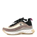 Chanel Fabric Suede Calfskin CC Sneakers Pink Beige - Black/Beige/Pink
