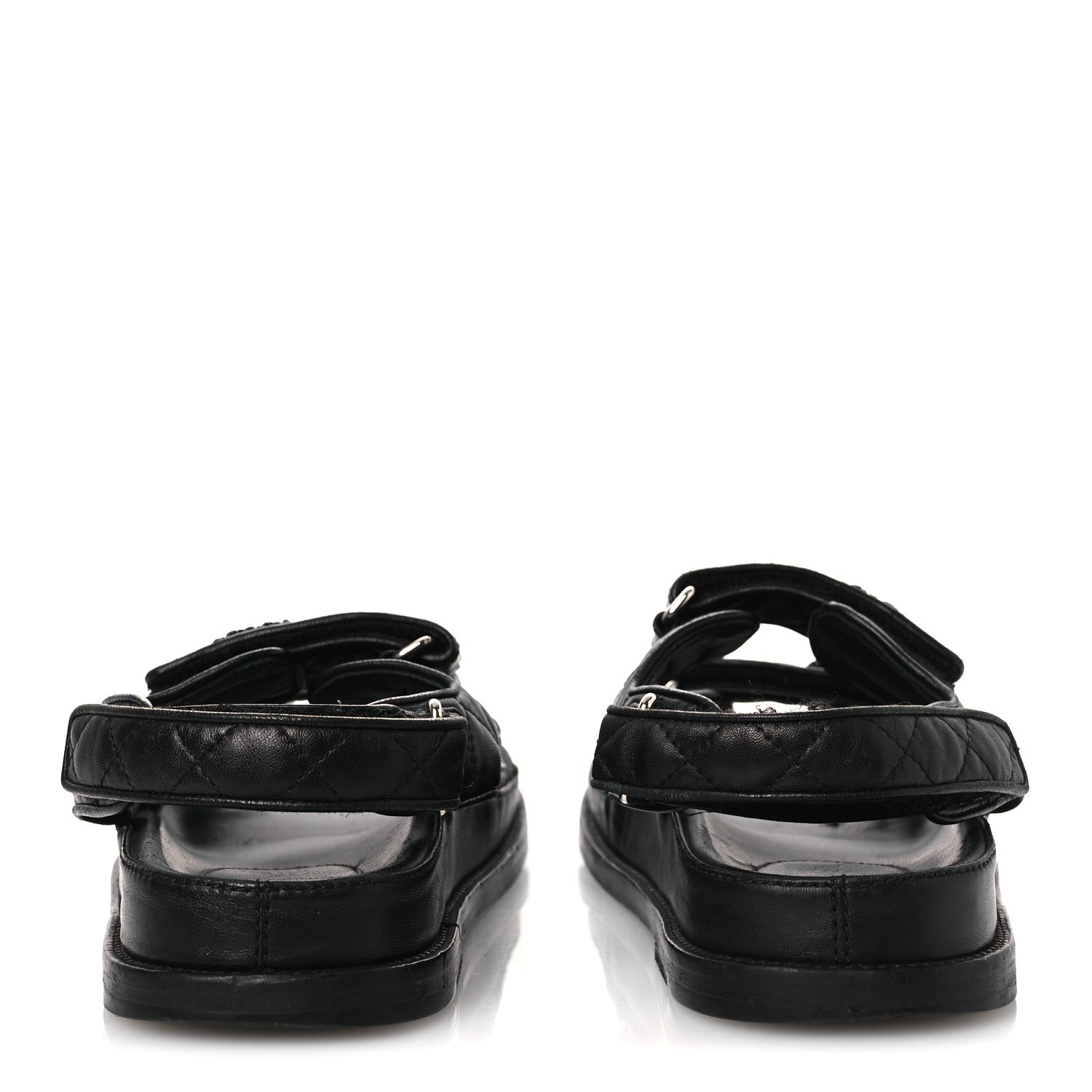 CHANEL DAD SANDALS LAMBSKIN SO BLACK