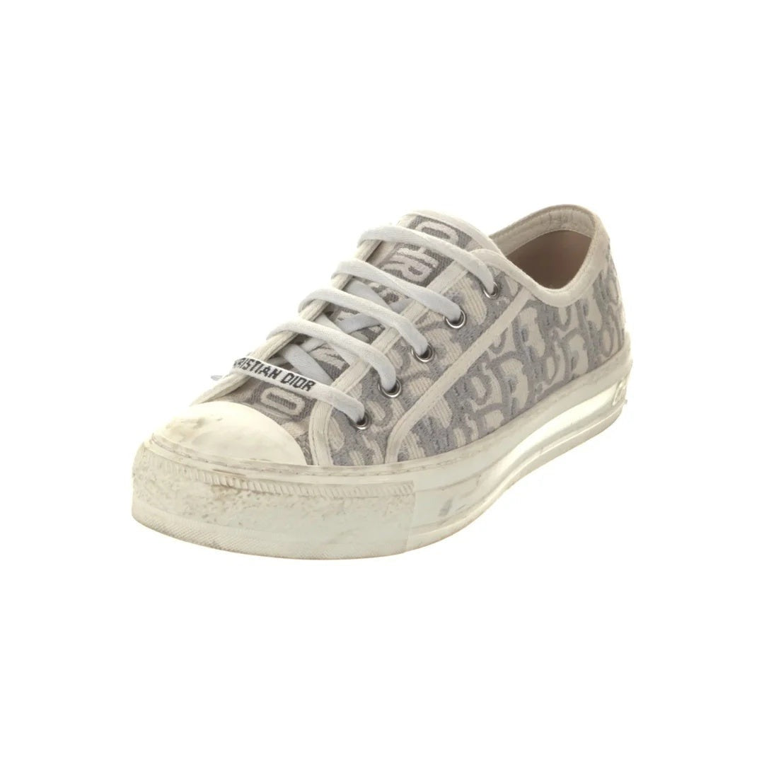 Christian Dior Walk'N'Dior Macro Houndstooth Sneakers - Grey/White Oblique