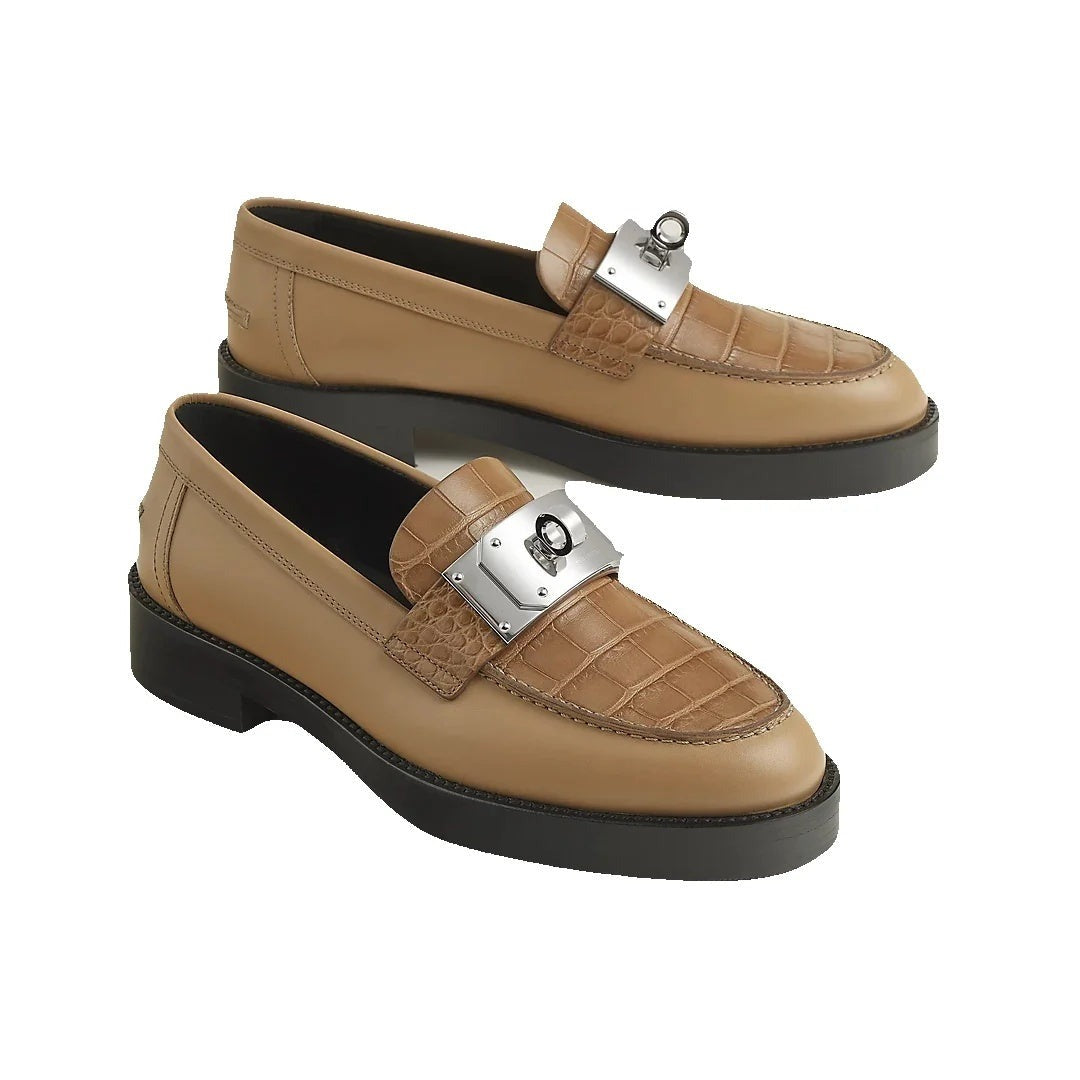 Hermès Hot Loafer - Camel/Croc