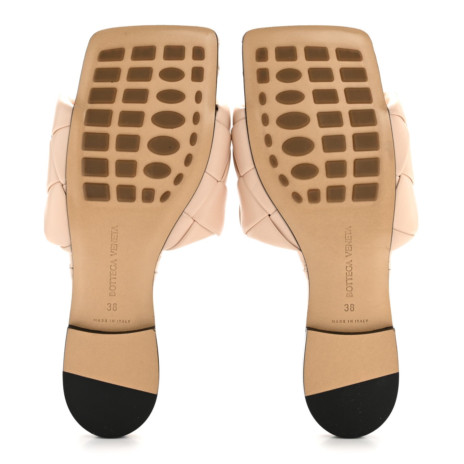 BOTTEGA VENETA NAPPA MAXI INTRECCIATO LIDO FLAT SANDALS BANDAGE PINK