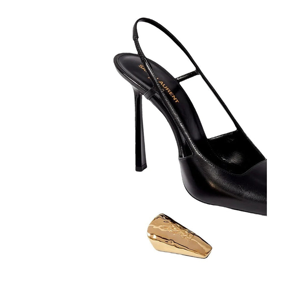 Saint Laurent Jeanne Slingback Pumps - Black