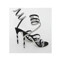 René Caovilla Margot Champagne Sandal With Butterflies 105 - Black/Silver