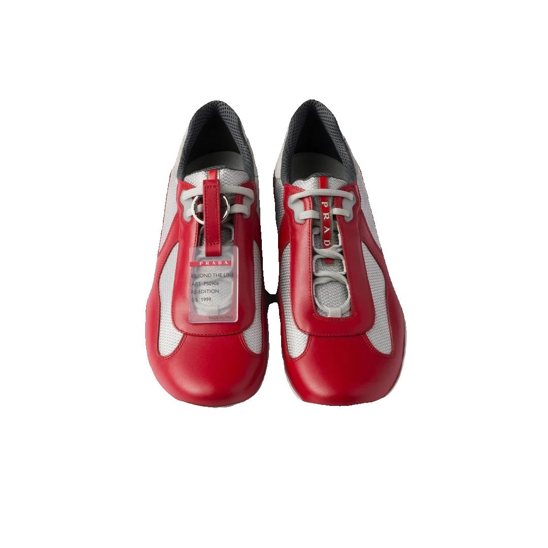 Prada America's Cup Mesh Sneakers Apple - Red