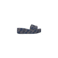 Fendi Sunshine Pequin Striped Platform Sandals - Blue