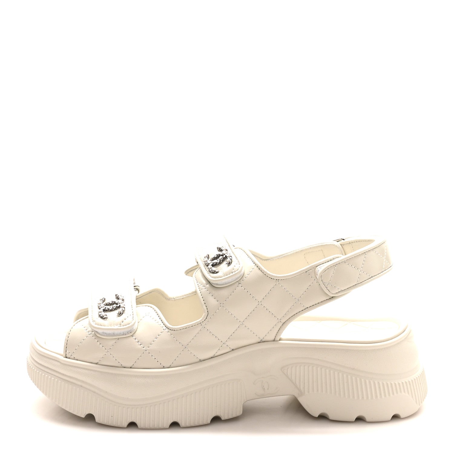 VERSACE PLATFORM SANDALS WHITE