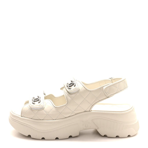 VERSACE PLATFORM SANDALS WHITE