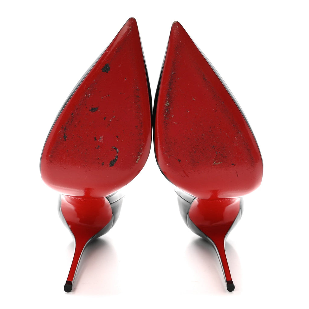 CHRISTIAN LOUBOUTIN PATENT SO KATE PUMP RED & BLACK GRADIENT