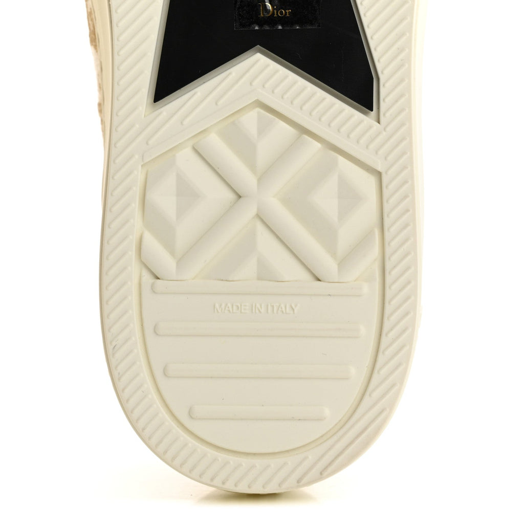 CHRISTIAN DIOR CANVAS OBLIQUE WALK'N'DIOR LOW TOP SNEAKER PALE GOLD