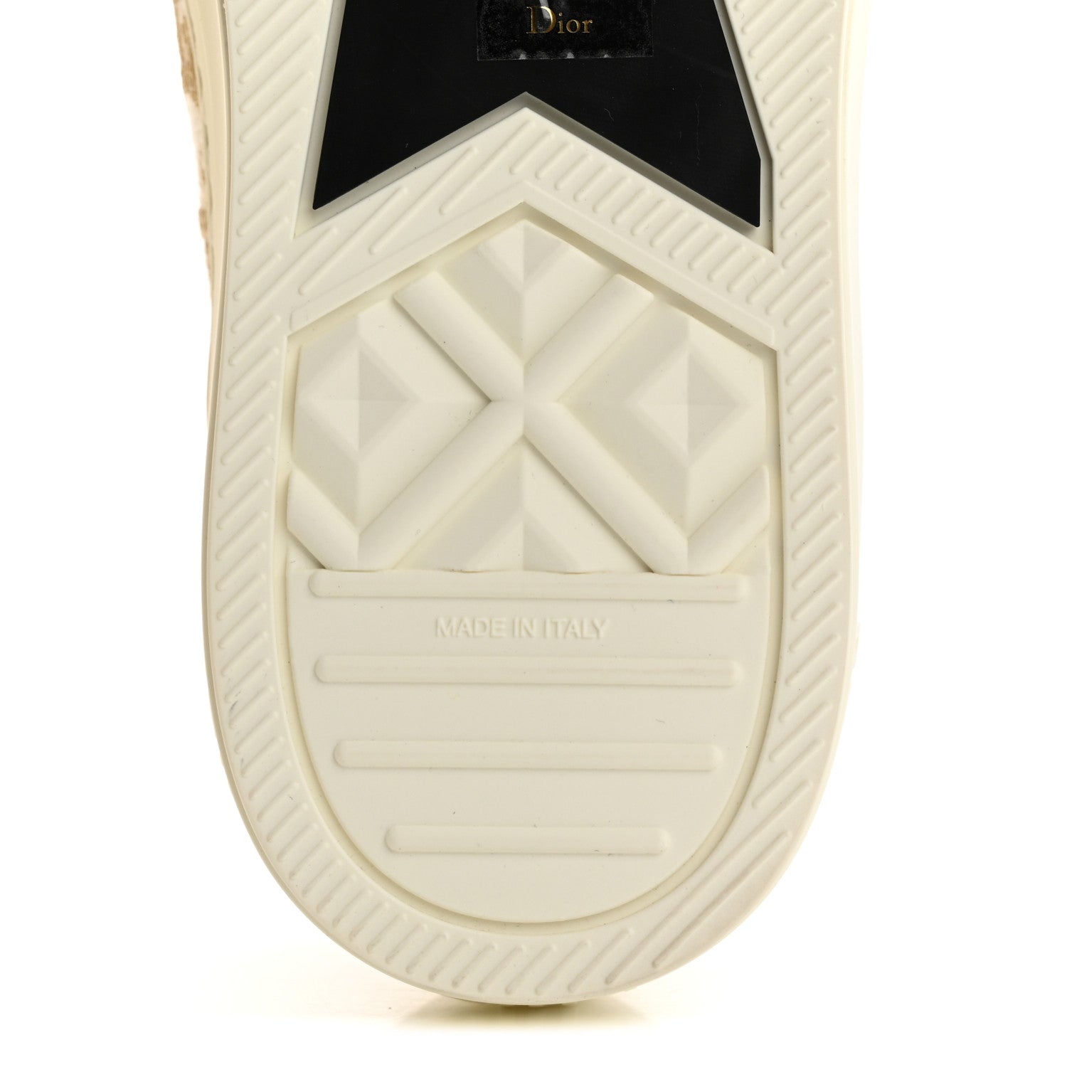 CHRISTIAN DIOR CANVAS OBLIQUE WALK'N'DIOR LOW TOP SNEAKER PALE GOLD