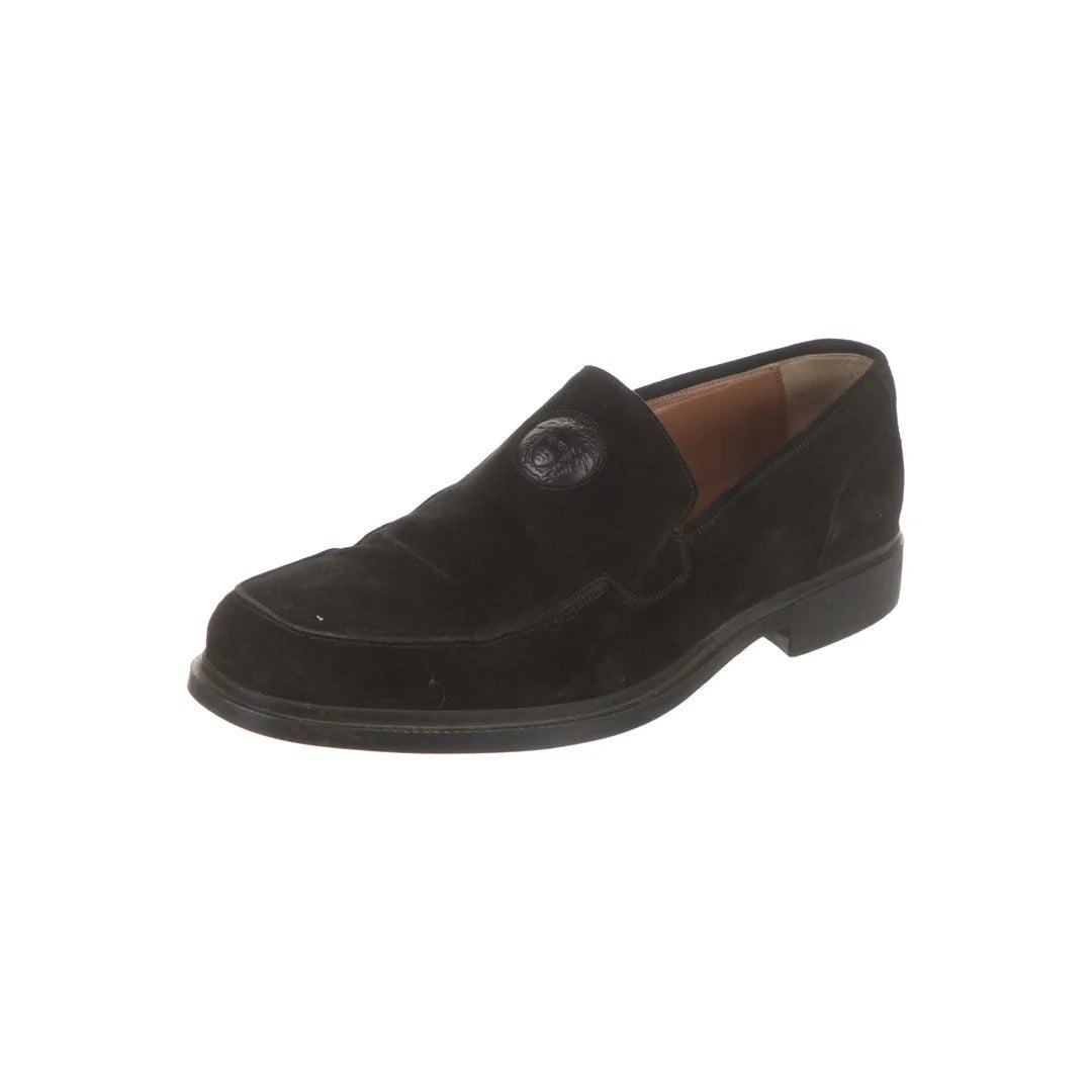 Versace Guanto Loafers Shoes - Black Suede