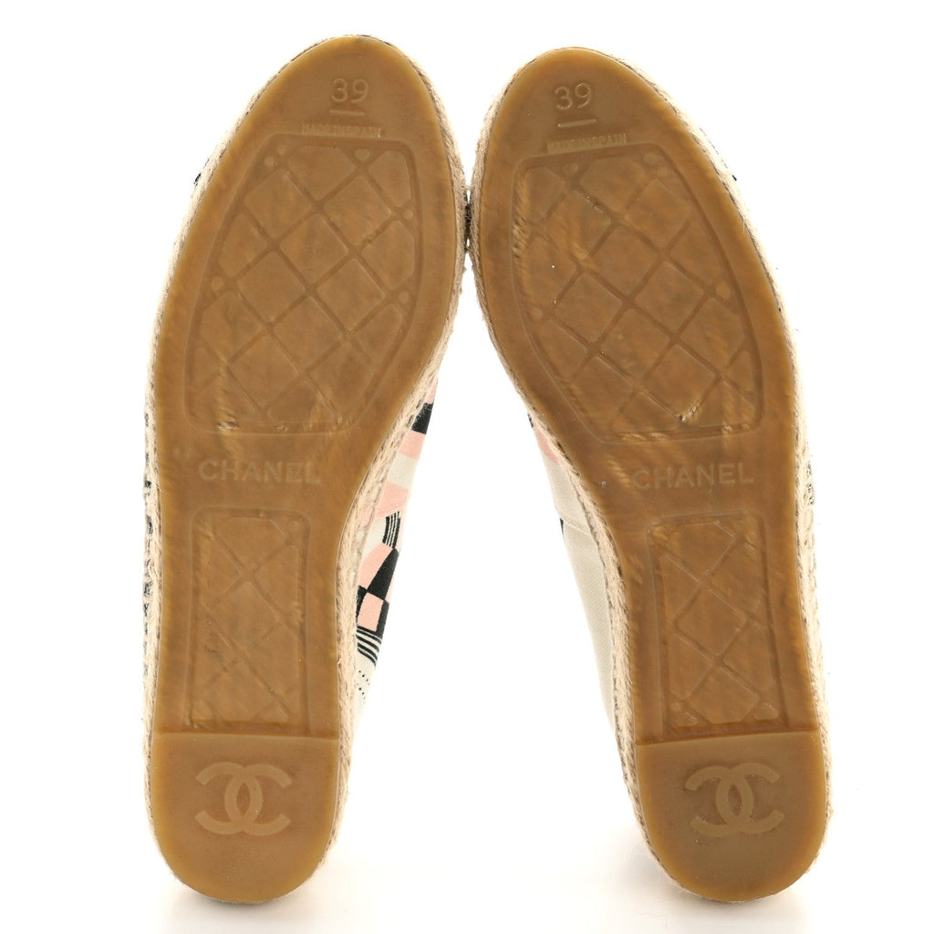 CHANEL ESPADRILLES WHITE / BLACK