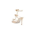 René Caovilla Strass T-Strap Thong Sandal - Nude/Beige