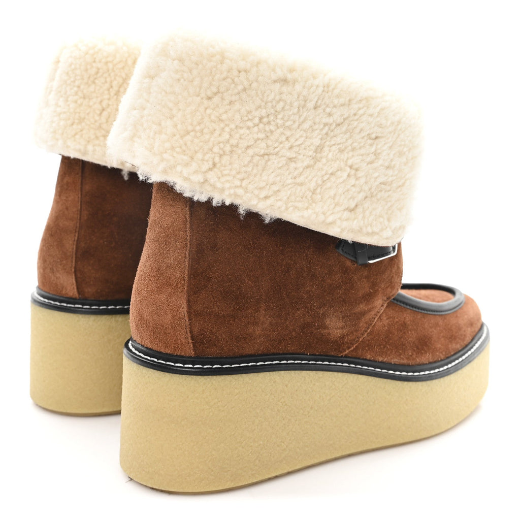 CELINE SUEDE ANKLE BOOTS BROWN