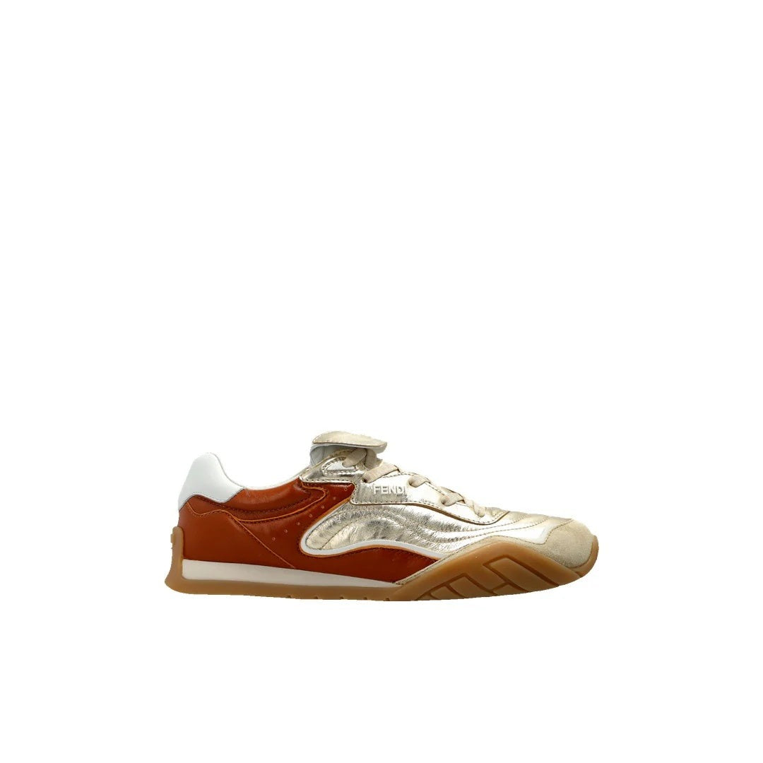 Fendi Wave Pulse Sports Shoes - Orange/Gold
