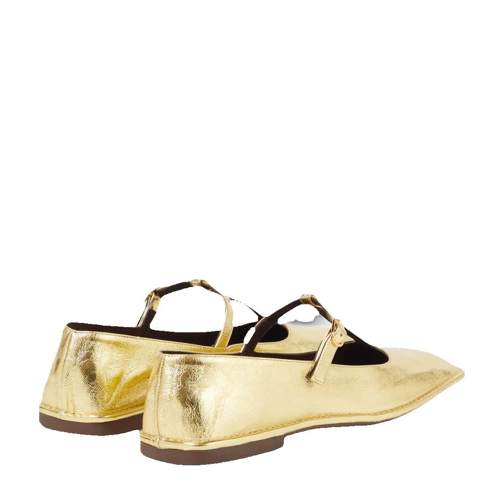 Givenchy Sliced Square Mary Jane Flats - Gold