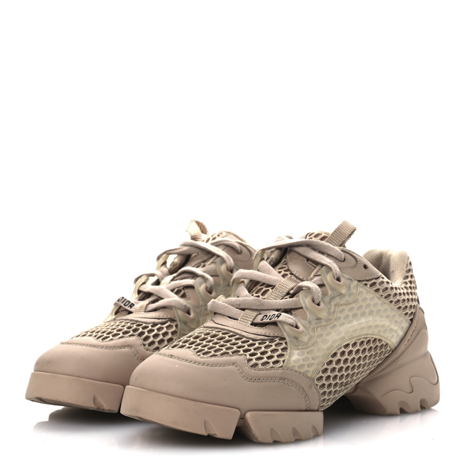 CHRISTIAN DIOR DIOR D-CONNECT SNEAKERS BEIGE & NUDE