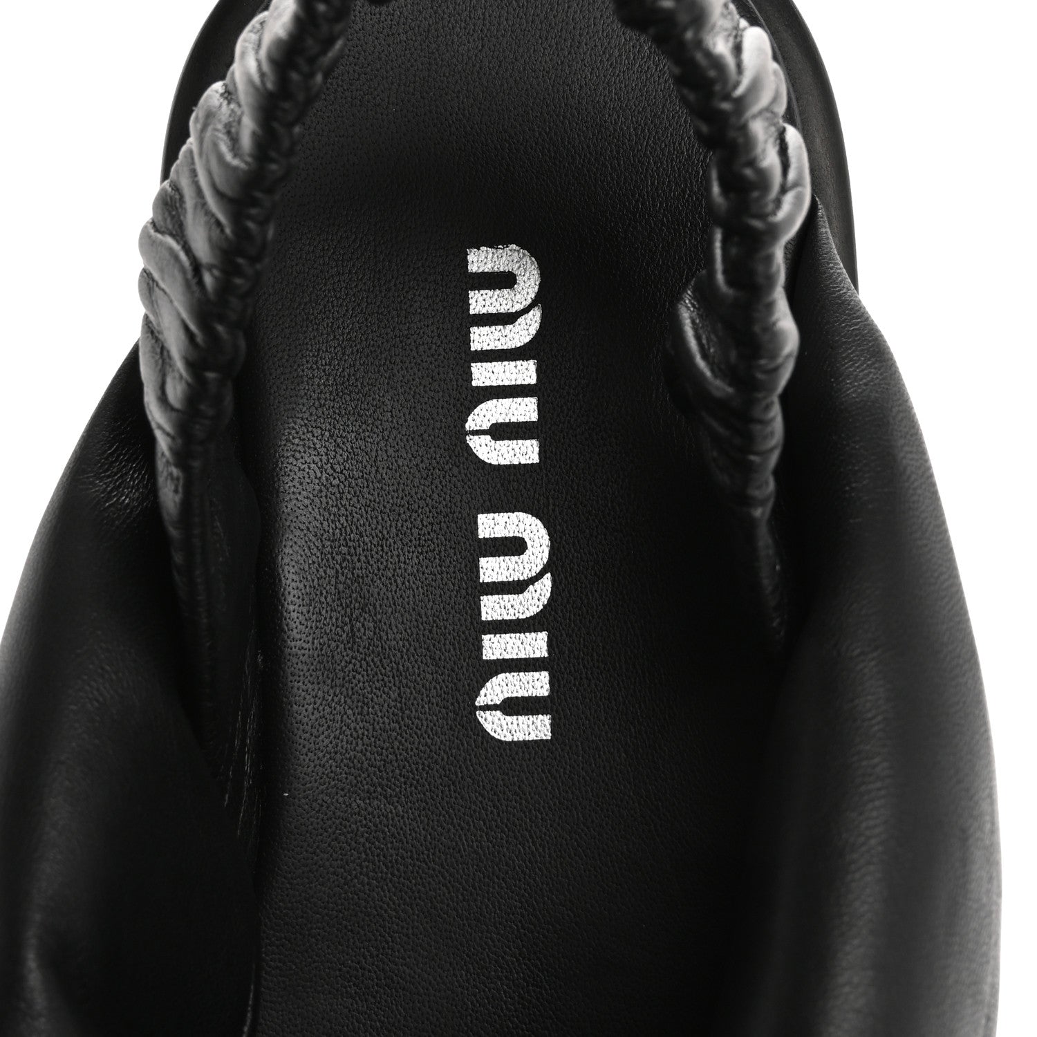 PRADA NAPPA LEATHER PLATFORM SANDALS BLACK