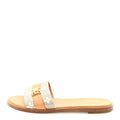 LOUIS VUITTON MONOGLAM LOCK IT FLAT MULE GOLD