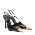 Saint Laurent Renee Slingback Pumps - Black/Gold