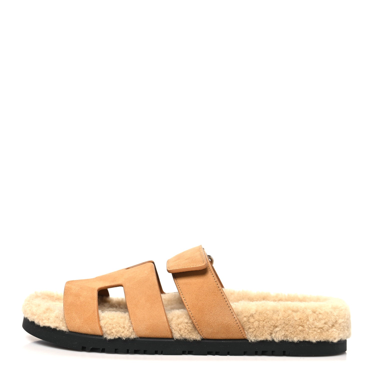 HERMES CHYPRE SANDALS SUEDE BEIGE