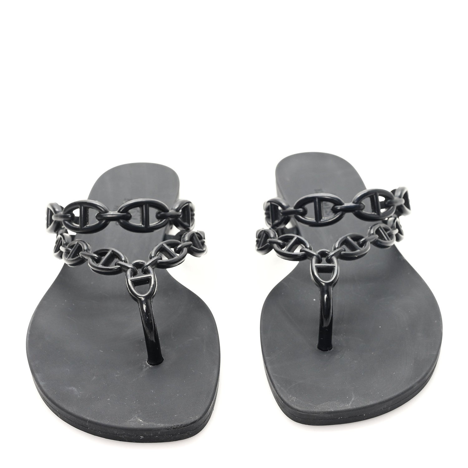 HERMES ISLAND SANDALS BLACK