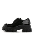 PRADA MONOLITH DERBY LOAFERS BLACK PATENT BLACK