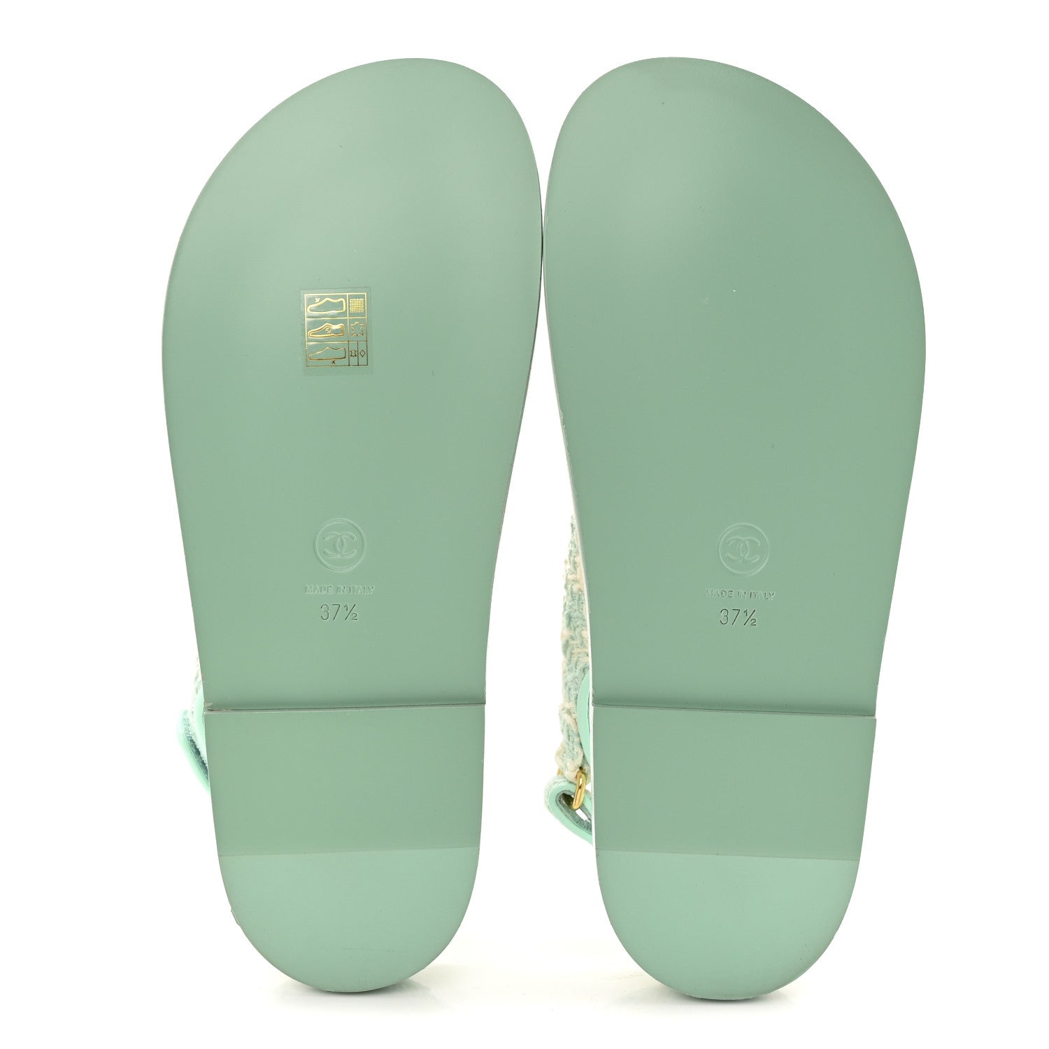 CHANEL TWEED BLUE DAD SANDALS