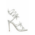 René Caovilla Leather Snake Sandal Silver Strass - Silver (different model - stars)