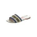 Christian Dior Canvas Embroidered Dway Mule Slide Sandal - Floral multicolor