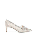 René Caovilla Cinderella Embellished Pump - Silver/Pink