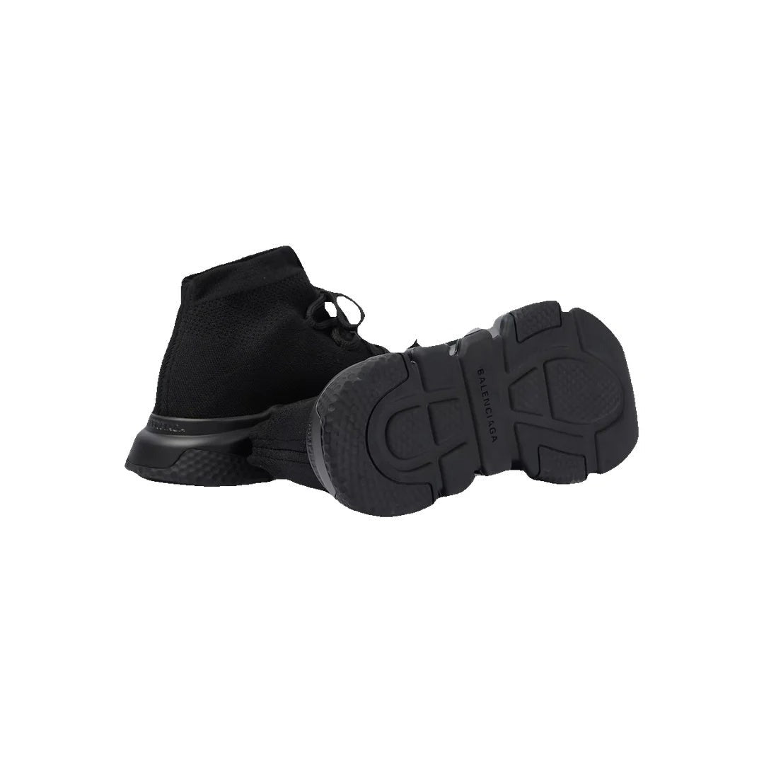 Balenciaga Speed Lace Up Sneakers - All Black