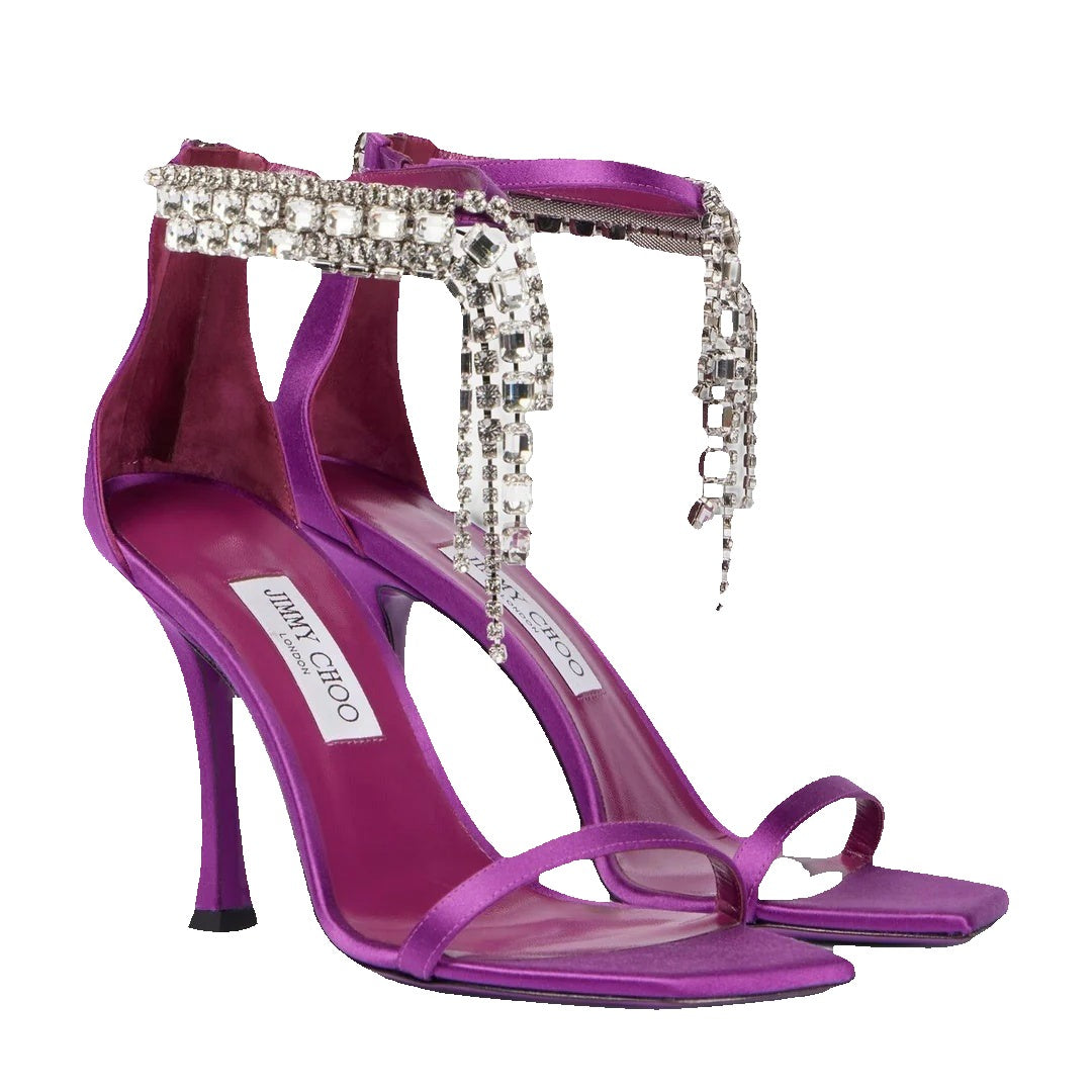 Jimmy Choo Verity 100 High Heel Sandals - Purple