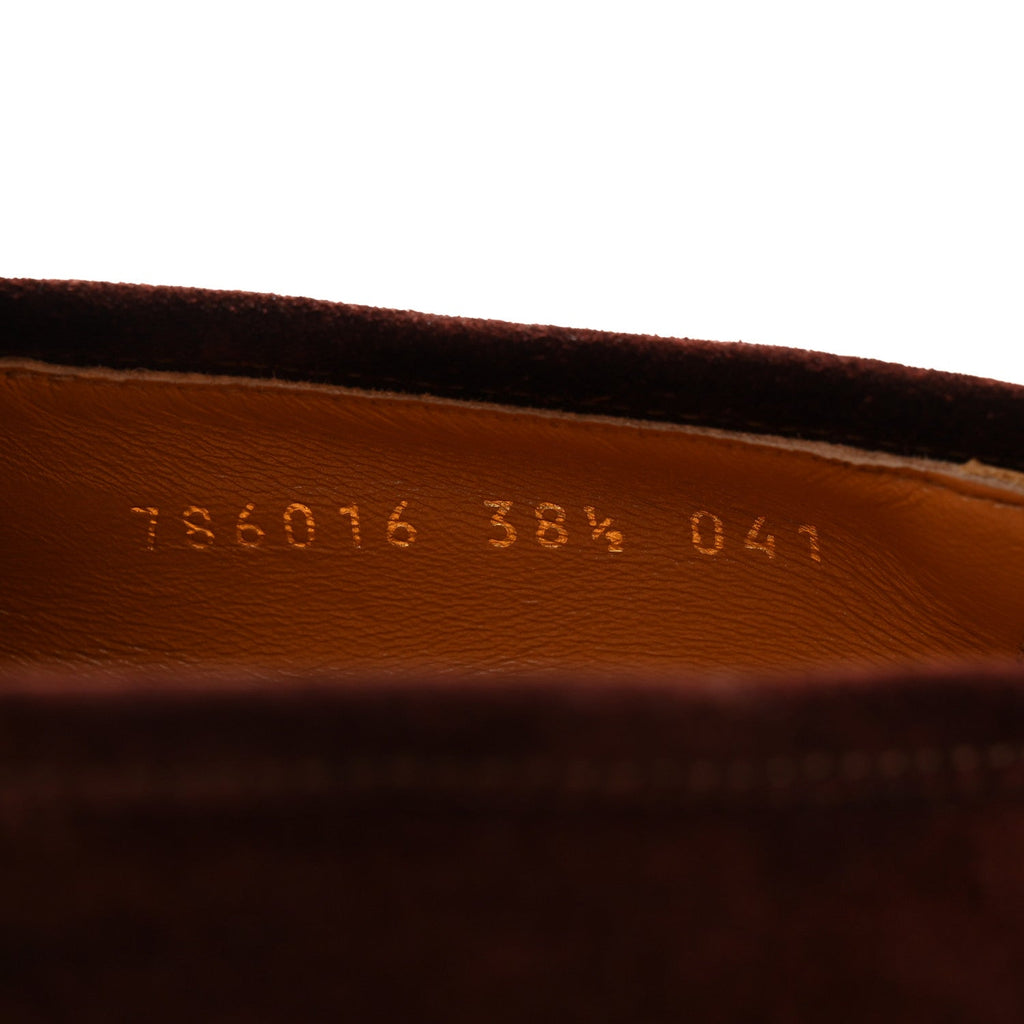 GUCCI VELVET GG MONOGRAM HORSEBIT JORDAAN LOAFERS BLUE BROWN SUEDE