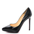 CHRISTIAN LOUBOUTIN PATENT PIGALLE PLATO PLATFORM PUMP BLACK