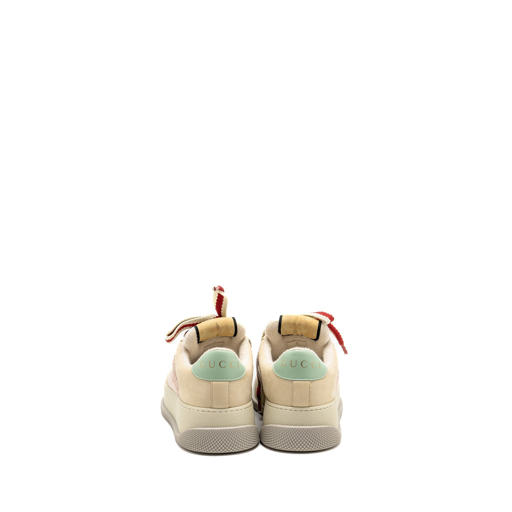 GUCCI SCREENER TRAINER GG CANVAS/LEATHER PINK/BEIGE/MULTICOLOUR