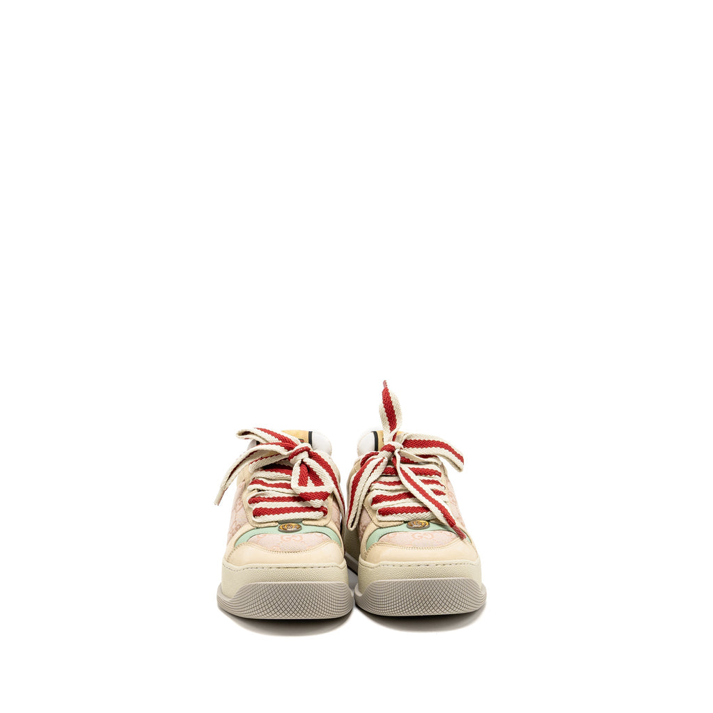 GUCCI SCREENER TRAINER GG CANVAS/LEATHER PINK/BEIGE/MULTICOLOUR