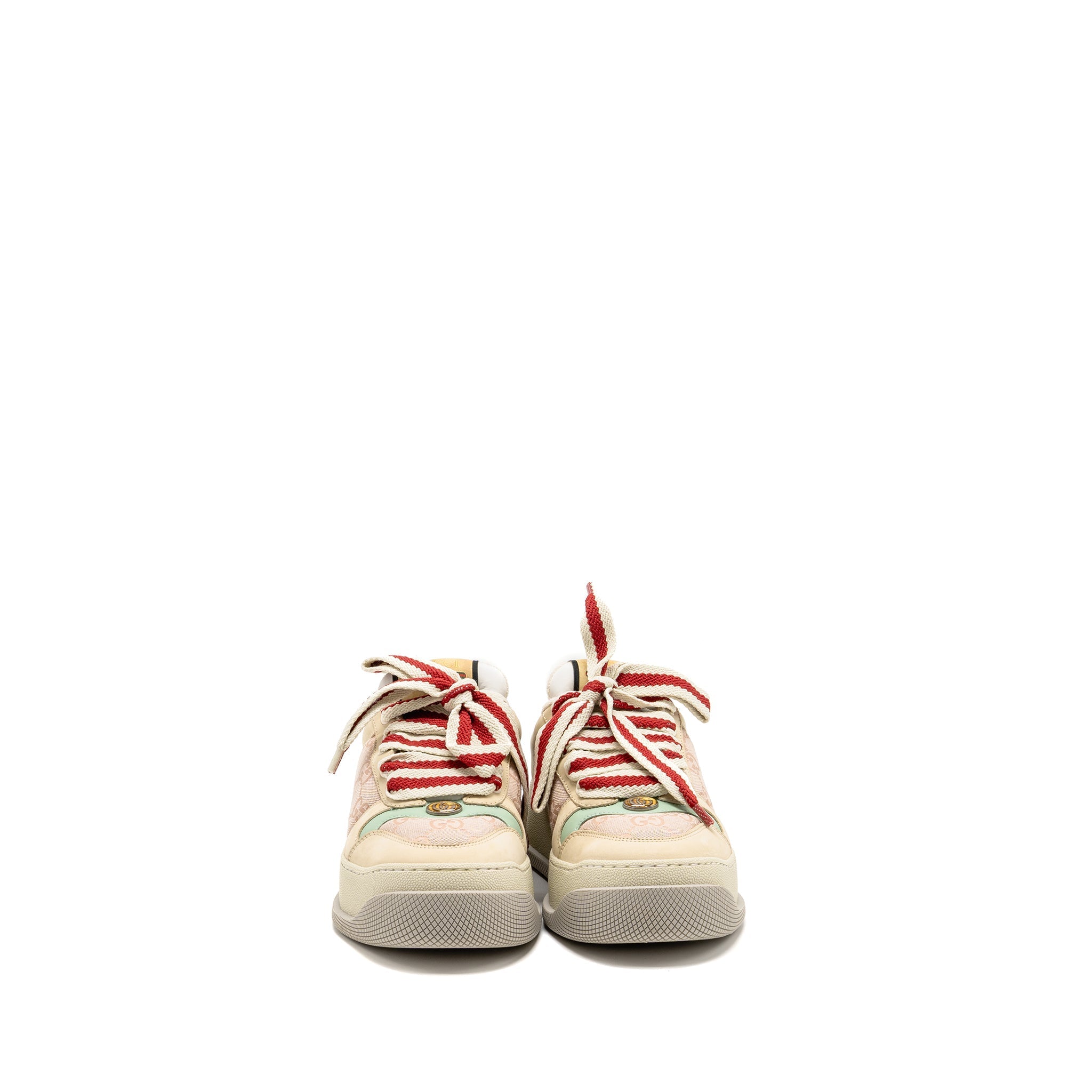 GUCCI SCREENER TRAINER GG CANVAS/LEATHER PINK/BEIGE/MULTICOLOUR