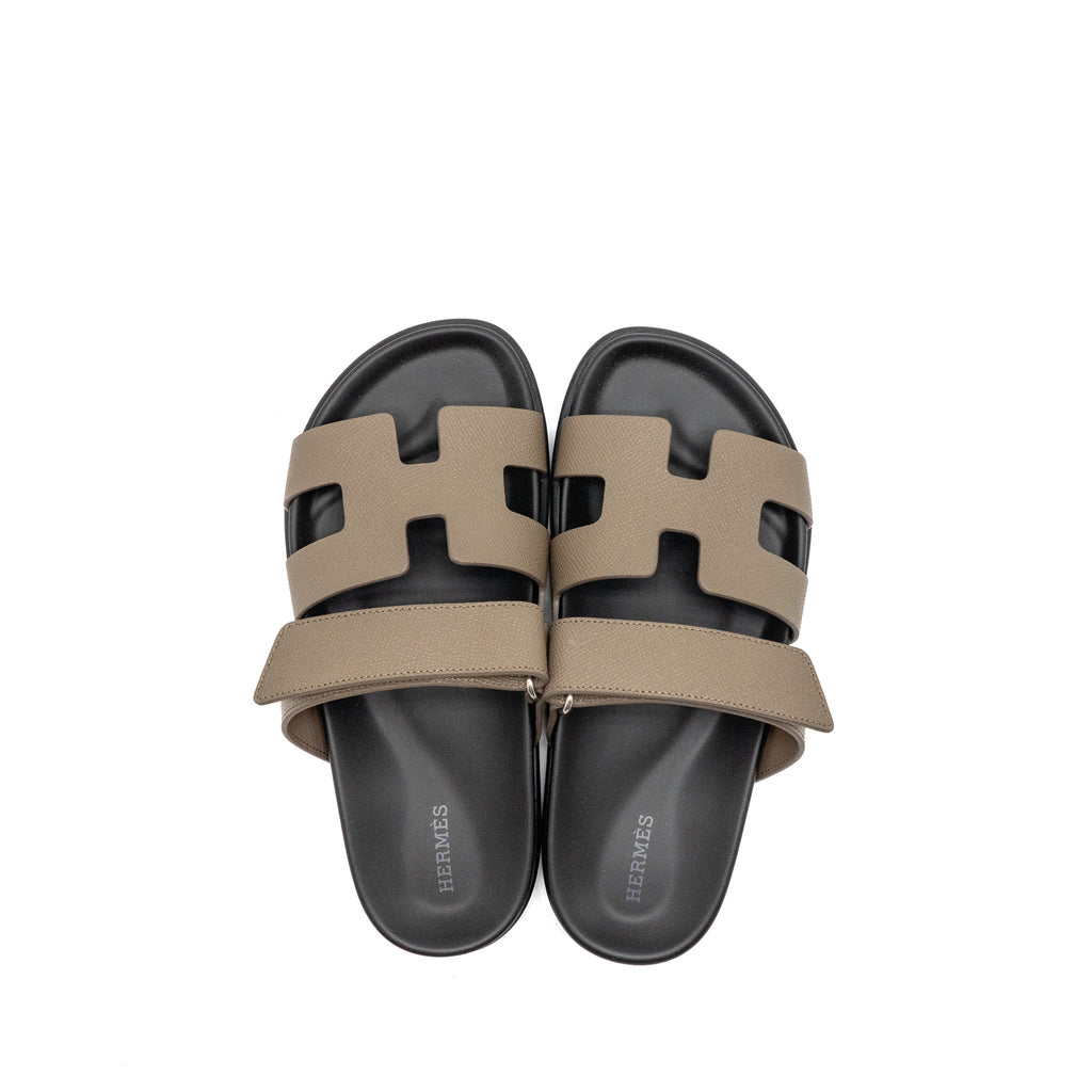 HERMES CHYPRE SANDAL EPSOM ETOUPE
