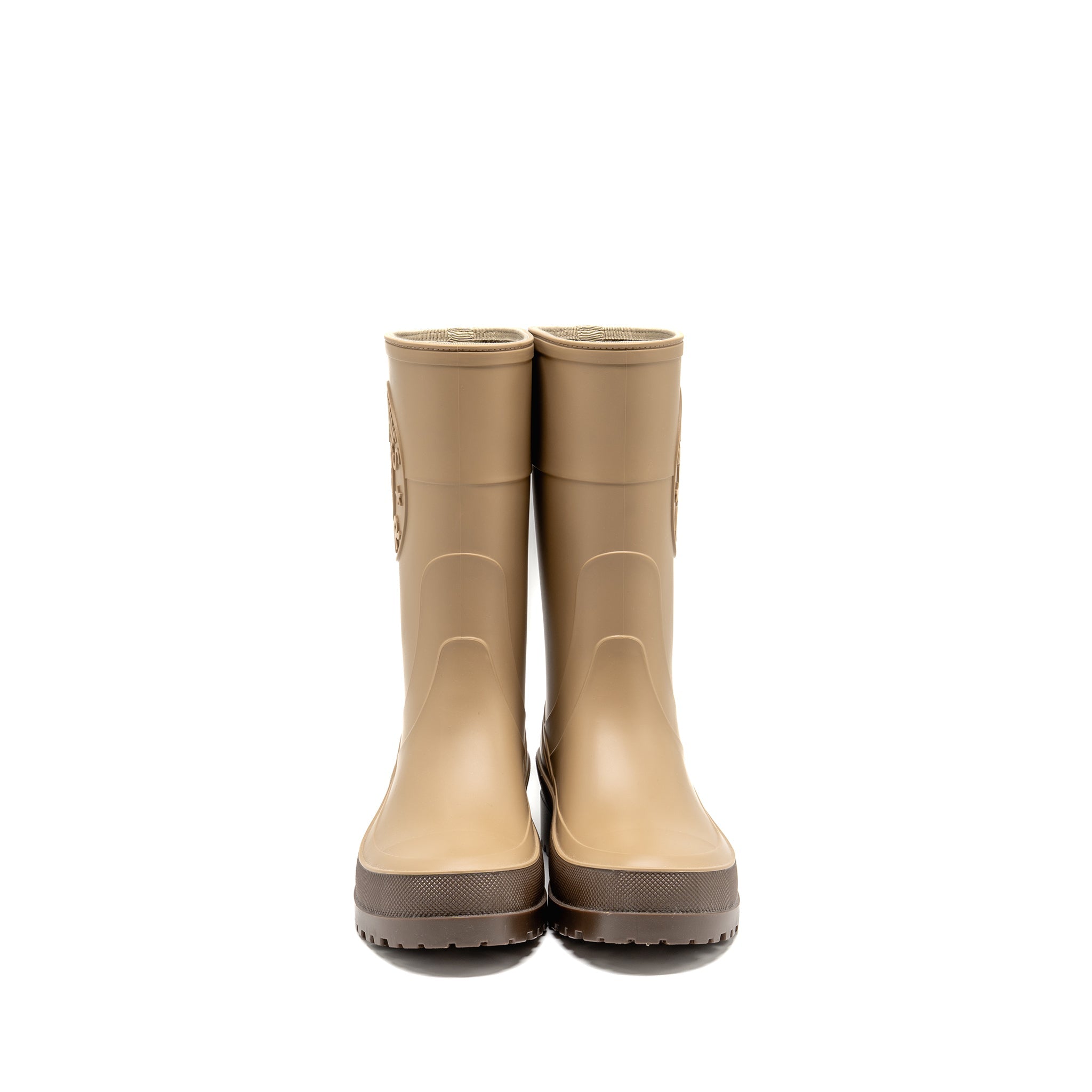 DIOR DIORUNION RUBBER RAIN BOOTS BEIGE/BROWN