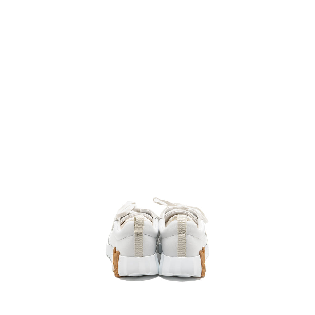 HERMES BOUNCING SNEAKERS CALFSKIN/SUEDE GOATSKIN BLANC